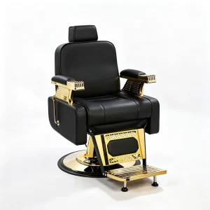 Luxury Classic Barber Chair PU Leather Traditional Design Heavy Duty Hydraulic Pump Base 360 Degree Swivel Barber Shop Hotel