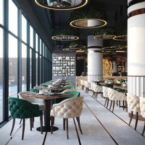 Luxury Coffee Shop Fast Food Square Dining Table Set Luxury Modern Cafe Furniture Table and Chair Set for Restaurant