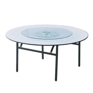 Luxury Commercial Folding Banquet Table 180cm Diameter Wedding Banquet Table Hotel Event Banquet Comfort Designer