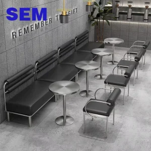 Luxury Commercial Furniture Restaurant Booth Fast Food Cafe Bench Couch Seating Sofa Dining Chairs for Coffee Shop Hotel Use