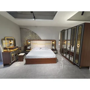 Luxury Complete Bedroom Set 5 Pieces King Size Bed Suite Wooden Frame Turkish Modern Bedroom Furniture Set