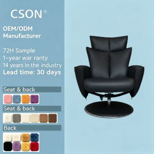 Luxury Contemporary Executive Recliner Desk Chair Home Office Furniture Ergonomic Massage Solid Wood Frame High Quality Leather