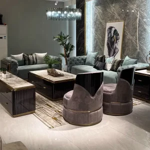 Luxury Contemporary Extendable Sectional Square Corner Sofa Set Italian Modern Villa Living Room Apartment Genuine Mall Hotel