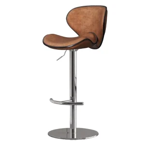 Luxury Contemporary Modern Metal Adjustable Bar Stool for Home Kitchen Hotel Commercial Use