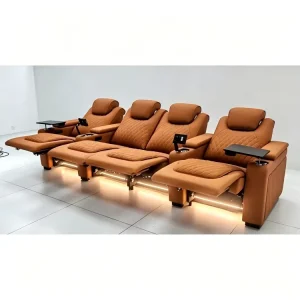 Luxury Custom Leather Space Capsule Recliner Cinema Sofa Chair Electric Massage VIP Movie Theater Seat Furniture