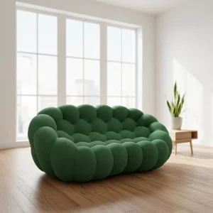 Luxury Custom Two Seater Curved Sofa Sectional Modern Design Shaping Foam Interior for Hotel and Villa Living Room