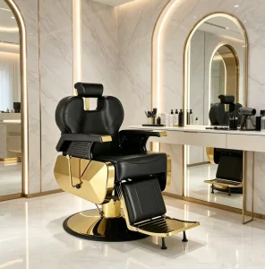Luxury Custom Vintage Hair Stying Barber Chair with Hydraulic Lifting Support Customized Color for Salon Barbershop Use