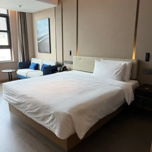 Luxury Custom Walnut Wood Frame Leather Headboard Bedroom Sets for 3 5 Star Hotel Guest Room Use