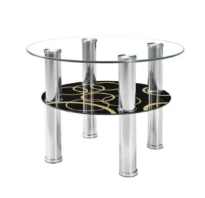 Luxury Customized Modern Design Double Tempered Glass Side Table for Living Room Home Furniture Interior Decoration