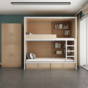 Luxury Density Board Hotel Bunk Rooms Bed Dormitory Apartment Furniture Sets Capsule Hotel Beds Bedroom Factory