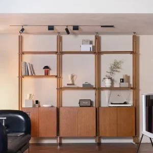 Luxury Design Bookshelf Indoor Furniture Household Solid Wooden Bookshelfs