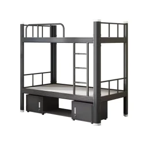 Luxury Dormitory Iron Bed Double Bunk Staff Bedroom Apartment Hospital Furniture Durable Simple Modern Design Metal
