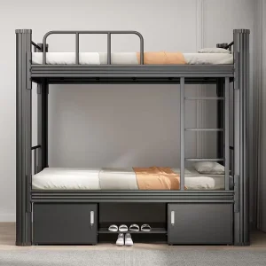 Luxury Dormitory Iron Bed Double Bunk Staff Bedroom Apartment Hospital Furniture Durable Simple Modern Metal School