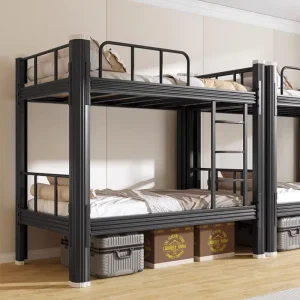 Luxury Dormitory Metal Bunk Bed Double Layer Staff School Apartment Hospital Furniture Durable Simple Modern Design