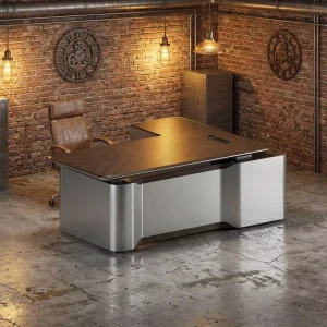 Luxury Durable 3D Texture CEO Desk 8 Layer Taiho Paint High Gloss Eco Friendly Water Resistant Executive Table E1 Grade Board