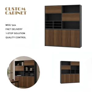 Luxury Durable Commercial Wooden Modern Office Storage Cabinet Minimalist Large Capacity Multi-layer Filling Cabinet Office