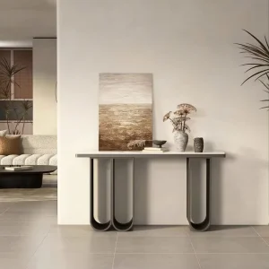 Luxury Durable Iron Entry Hotel Lobby Console Table Elegant Corridor Decoration for Bedroom Living Room Apartment Contemporary