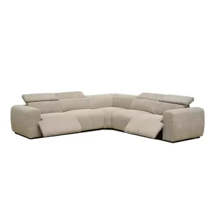 Luxury Durable L-Shaped Sectional Extendable Electric Smart Fabric Recliner Custom Color