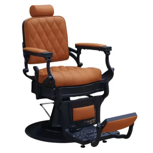Luxury Durable Retro Salon Barber Chair Hydraulic Reclining 360 Degree Rotation Leather Ergonomic Commercial Use