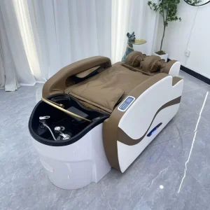 Luxury Electric Full Body Massage Shampoo Chair Heating Synthetic Leather Adjustable Massage Bed For Spa Center