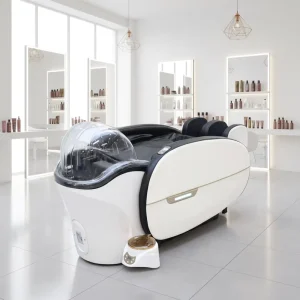 Luxury Electric Vibration Massage Bed Shampoo Chair Shampoo Bed with Modern Design for Salon and Barber Shop and Beauty Use