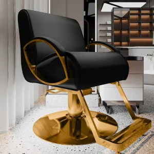 Luxury European Modern Fashion Salon Chairs Simple Glamour Metal Barber and Beauty Furniture Trendy Silla Para Lashista