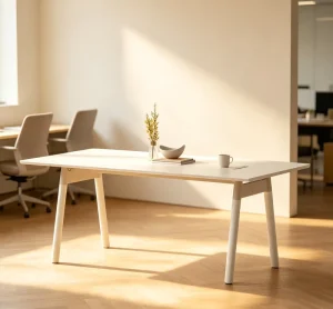 Luxury Executive Conference Table with Wire Management Modern Meeting Room Table for 6 to 10 Persons