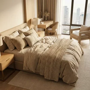 Luxury Executive Hotel Furniture Hotel Bedroom Furniture for 5 Star Projects with Slim Leg Furniture Design