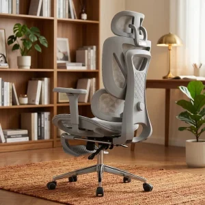 Luxury Executive Office Chair Contemporary Mesh Swivel Chair Black High Back 4D Headrest Adjustable 3D Arms Lumbar Support Nap