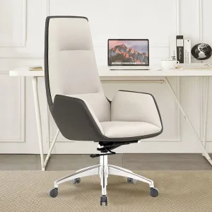 Luxury Executive Office Chair High Back Swivel Leather Chaise with Fabric Modern Design Ergonomic Silla De Oficina Furniture