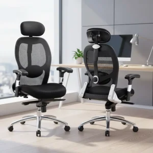 Luxury Executive Office Chair with Adjustable Height and Armrest Stainless Steel Legs Modern Design China Office Furniture