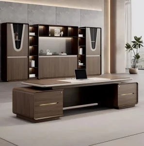 Luxury Executive Office Desk and Chair Set Modern Boss Table Customized Manager Office Furniture
