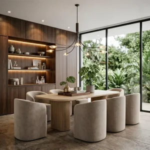 Luxury Five Star Hotel Dining Table and Chairs Comfortable Restaurant Dining Furniture Set Apartment Dining Set Home Dining Set