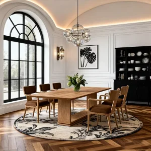 Luxury Five Star Hotel Dining Table and Chairs Modern Restaurant Dining Furniture Indoor Dining Table and Chairs Home Dining Set