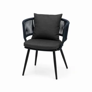 Luxury French Style Waterproof UV Resistant PE Rattan Iron Hotel Garden Sunroom Patio Outdoor Dining Chair Set