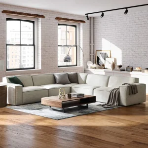 Luxury Furniture Italian Design Living Room Sofa Beige Velvet Fabric Upholstery 3 Seat Sofa for Villa Hotel