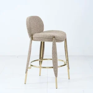 Luxury Gold Stainless Steel Metal Bar Stool Durable Modern Design Commercial Pub Use Eco Friendly Strong Living Room Home Bar