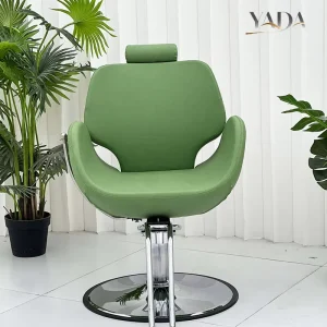 Luxury Green Reclining Adjustable Barber Chair with PU Leather Salon Hospital Use Professional Beauty Salon Salon Chair