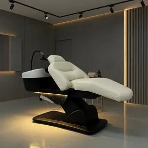 Luxury Head Spa Shampoo Bed Salon Shampoo Chair Reclining Barber Chair PU Leather Ceramic