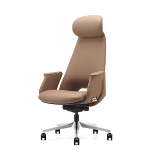 Luxury High Back Executive Office Chair Modern Leather Ergonomic Swivel with Adjustable Height and Metal Base for School Use