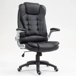 Luxury High Back PU Leather Executive Office Chair Ergonomic Swivel Boss Chair with Adjustable Height for Home Office