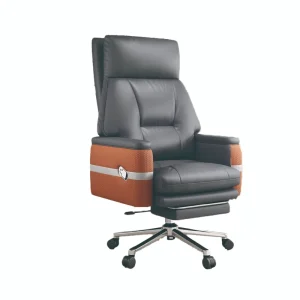 Luxury High Back Swivel Ergonomic PU Leather Modern Style Boss Executive Office Chair with Footrest