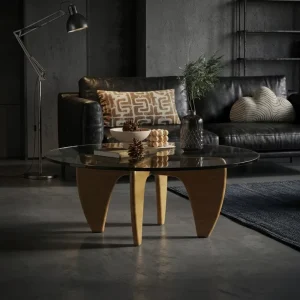 Luxury High End Durable Glass Coffee Tea Table Stainless Steel Frame Modern Minimalist Design Small Living Room Furniture