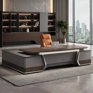 Luxury High End Modern Modular MDF Office Desk with Customizable Color and File Drawer Storage for Home or Office Building