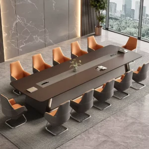 Luxury High-End Modern Square Extendable Conference Table Chair Combination Modular MDF Construction for School Dining