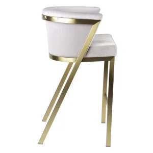 Luxury High Foot Chair Stainless Steel Pub Stool Pu Leather Velvet Bar Chair for Party Event Club Home