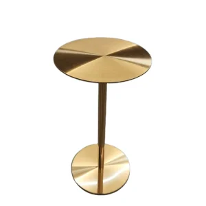 Luxury High Quality Bar Table Gold Stainless Steel Round Tall High Table for Event Hotel Restaurant