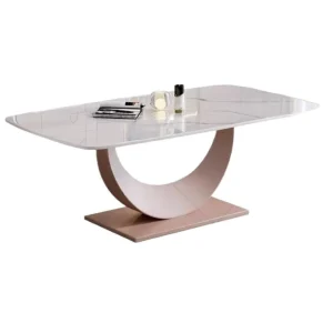 Luxury Home Furniture for Apartment & Hotel Use Italian Design High Grade Stainless Steel Dining Table