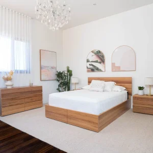 Luxury Hotel Apartment Villa Bedroom Furniture Set Modern Wood Custom Made Bed Storage Eco Friendly Durable Home