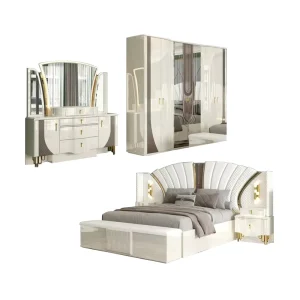 Luxury Hotel Bedroom Furniture 5 Pcs Wooden Bedroom Set Modern King Size Bedroom Set